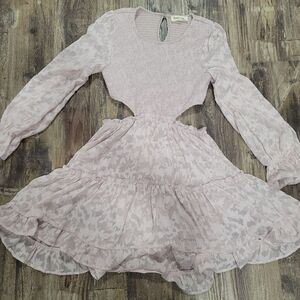 Peach Love California Maxi Dress Cut Outs Boho Prairiecore -Size M